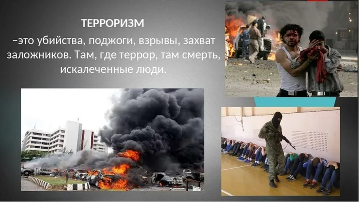 "Терроризм - территория страха".